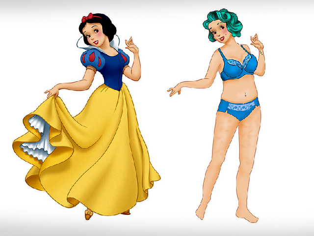 Disney-Prinzessinnen kurvig dick