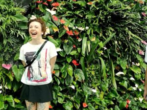Blumenwand im Gardens by the Bay in Singapur
