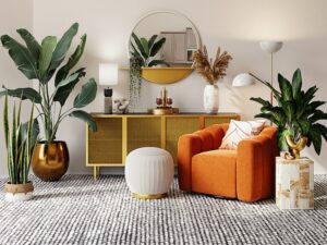 Wohnzimmer einrichten pflanzen tipps